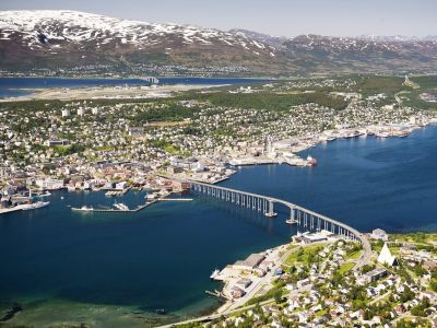 Tromso, de grootste stad van Noord Noorwegen