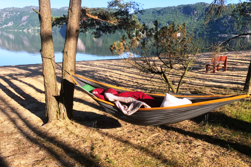 Camp Lyngdal kamperen in hangmat