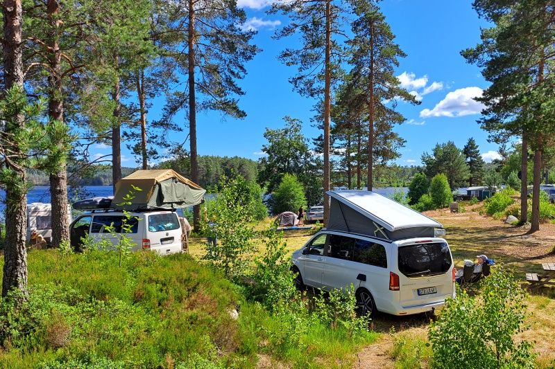 Kilefjorden Camping kamperen aan de rivier