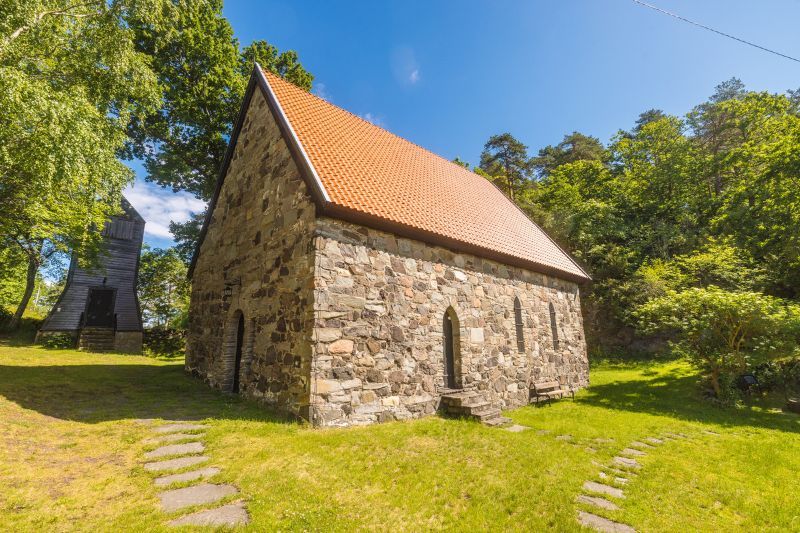 Lovoya Oslofjord natuurgebied met kapel