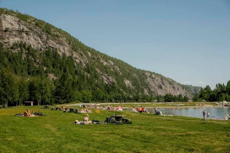 Namsos Camping zwemmen en zonnen