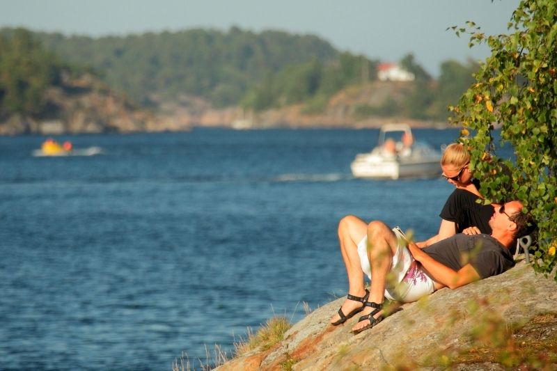 Sorlandet Feriesenter Risor chillen aan het water