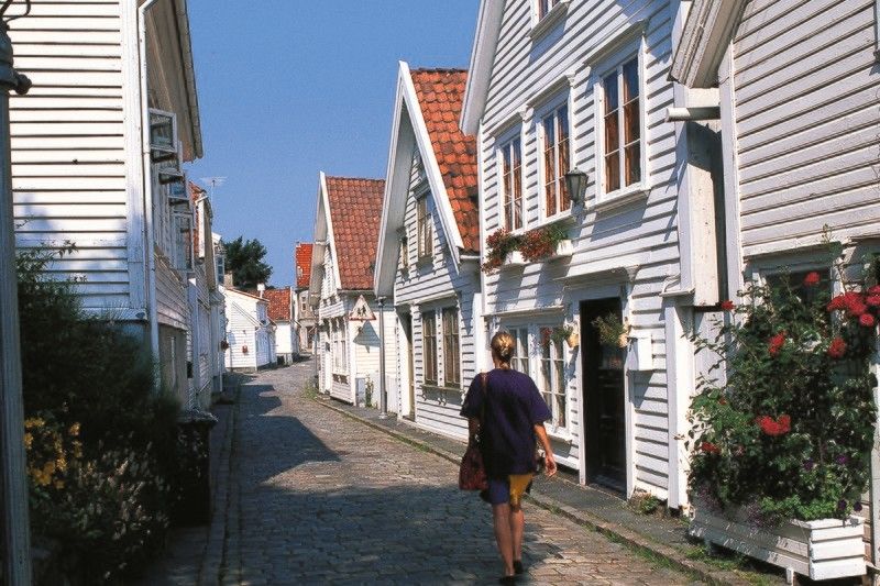 Stavanger Camping bezoek oude centrum