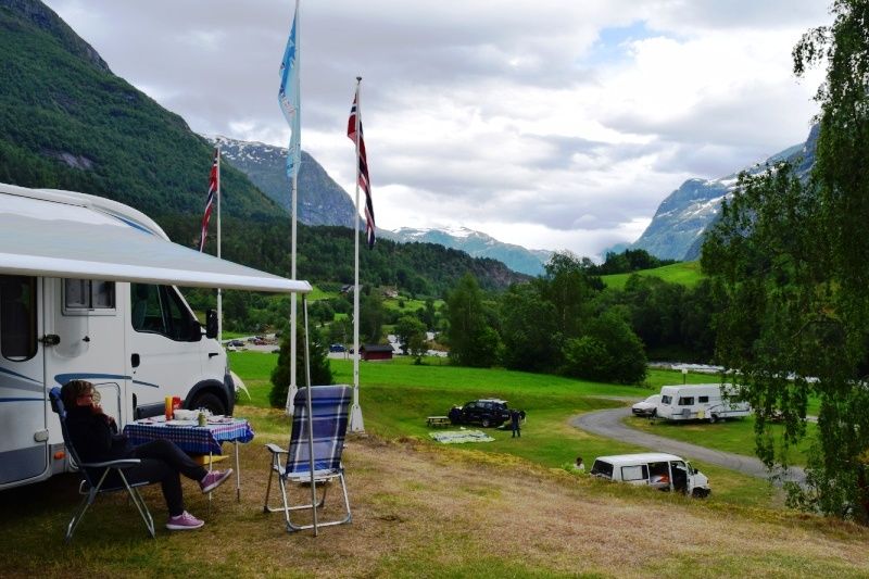 Tjugen Camping uitzicht