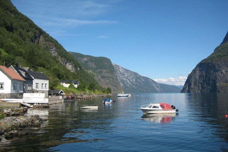 Undredal Camping aan het Aurlandsfjord